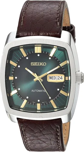 Vista 10 de Seiko Reloj Automático para Hombre - Serie Recraft - Correa de Cuero Marrón, Calendario Día/Fecha, Resistente al Agua 50m
