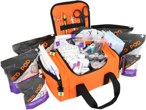 Vista 8 de Lightning X Value Compact Medic First Responder EMS/EMT - Bolsa de trauma con kit de llenado básico A, color negro