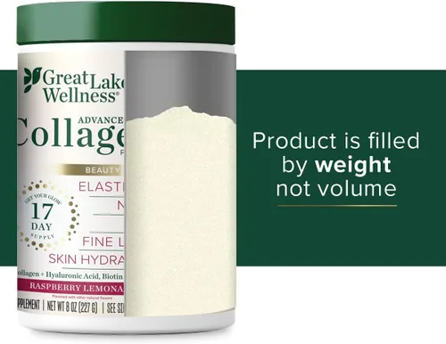 Vista 6 de Great Lakes Wellness Beauty Boost Advanced - Péptidos de colágeno en polvo con ácido hialurónico, biotina, vitamina C, elasticidad e hidratación