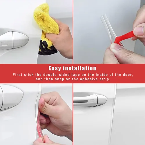 Vista 4 de Ziciner Protectores de borde de puerta de automóvil, 16 pies (16.4 ft), protector de sello de goma con forma de U, protección de moldura de entrada