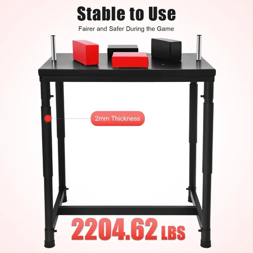 Vista 5 de Mesa profesional de lucha de brazos de 2204.62 libras, equipo de entrenamiento de lucha de brazos de hierro, mesa de entrenamiento de competencia