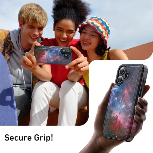 Vista 1131 de LETO para iPhone 15 Pro Funda tipo cartera - Tapa tipo folio con patada - Diseños de moda - Tarjetero - Funda protectora para mujeres y niñas - 6.1