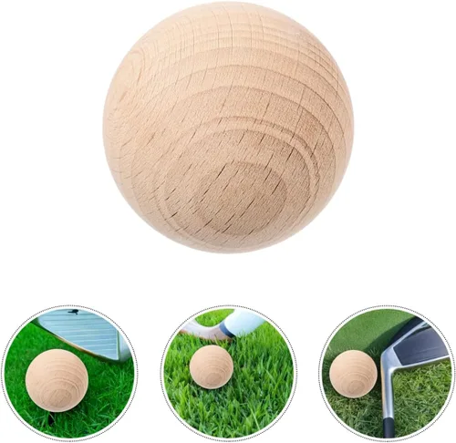 Vista 9 de Kisangel 5 bolas de croquet de repuesto para juegos de césped, bolas de madera sin terminar para manualidades y pintar para diversión al aire libre