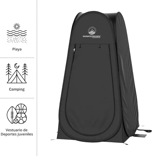 Vista 4 de Wakeman Pop Up Changing Tent, 3.3 x 3.3 x 6.2ft, Camping Shower Tent for Portable Toilet Stall or Dressing Room with Carry Bag for Camping, Beach