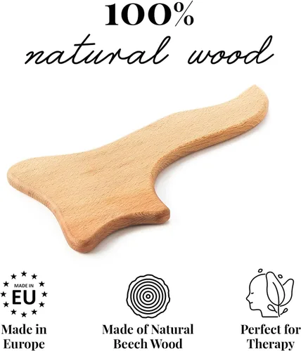 Vista 6 de tuuli Massage Stick - Anti Cellulite Massager Set with Handle Gua Sha Maderotherapy Wooden Roller