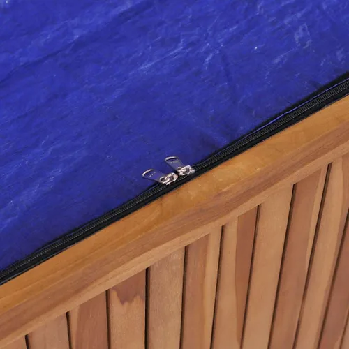 Vista 7 de vidaXL Caja de almacenamiento de madera para exteriores con tapa de elevación de gas, baúl de terraza con bolsa impermeable con cremallera