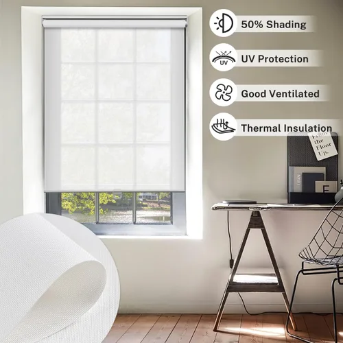 Vista 2 de Keego Persianas sin cordón para ventanas, enrollables fáciles de levantar para ventanas, puertas, persianas duraderas y personalizadas fáciles
