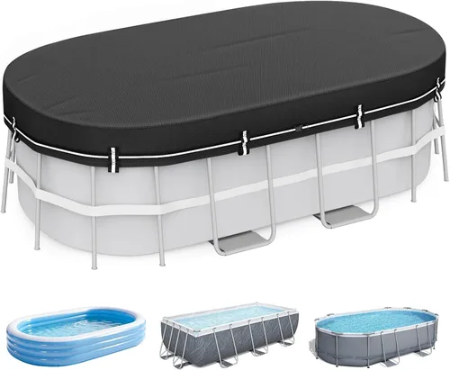 Vista 10 de LXKCKJ Cubierta de Piscina Redonda de 6 Pies, Cubiertas Solares para Piscinas Sobre el Suelo, Cubiertas de Piscina de Tanque de Almacenamiento
