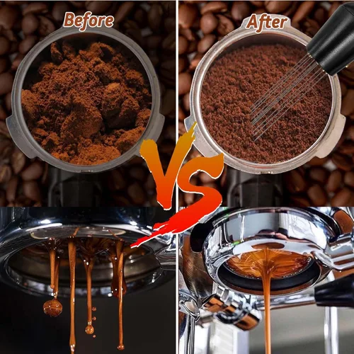 Vista 5 de Juego de 22 piezas de compactador para café, kit de accesorios para barista de espresso, con compactador de espresso de 51 mm, herramienta WDT