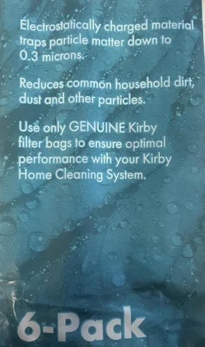 Kirby parte n.° 204808 – Filtros de aspiradora originales Kirby estilo F HEPA para todos los modelos de Sentria (6 bolsas y 1 cinturón)