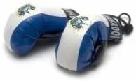 Mini guantes de boxeo con bandera de El Salvador para colgar sobre tu espejo de automóvil