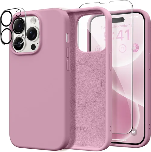 Vista 1943 de GONEZ Funda magnética para iPhone 14, compatible con Magsafe, con protector de pantalla + protector de cámara, forro de microfibra antiarañazos