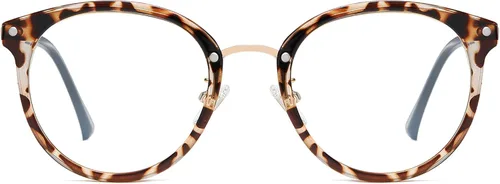 SOJOS Lentes de lectura de luz azul redondos estilo retro TR90 para mujeres y hombres. Lentes para computadoras. Gafas de protección contra la luz
