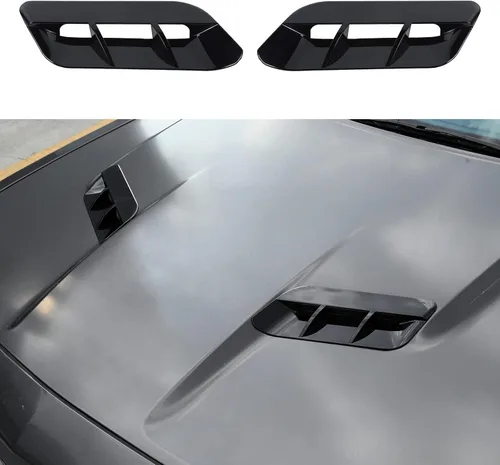 Vista 10 de JWWY para Challenger - Cubierta de salida de aire del aire acondicionado del capó para accesorios Dodge Challenger 2009-2014, ABS Azul（Frostbite） 2