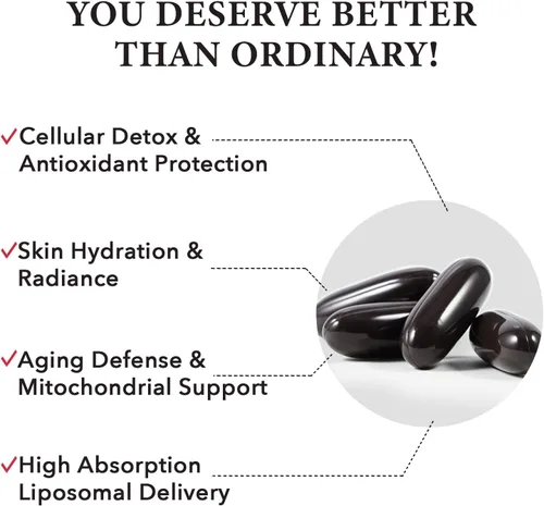 Vista 4 de Cápsulas blandas de glutatión liposomal, absorción mejorada, liberación liposomal, forma activa, L-glutatión, celular, función inmune