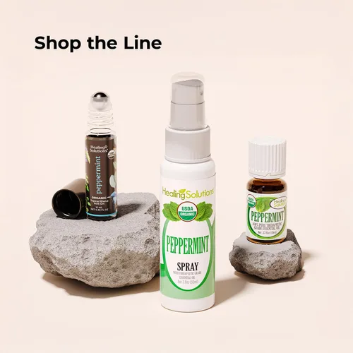 Vista 9 de Healing Solutions - Spray de aceite esencial de menta, (2 onzas) certificado por USDA Organic Aromatherapy Room & Linen Spray, almohada y neblina