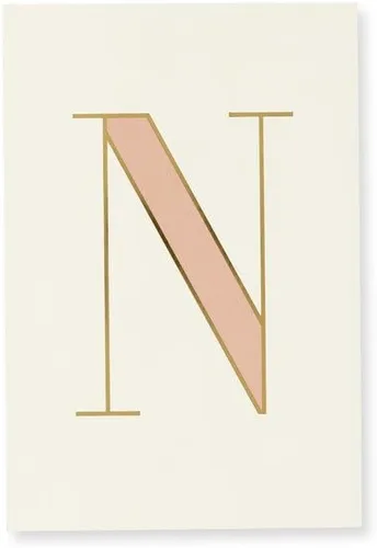 Kate Spade New York Bloc de notas inicial con 100 páginas, N (amarillo)