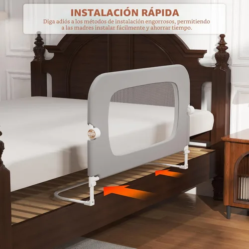 Vista 5 de FigTime Baranda de cama para niños pequeños, protector de baranda de cama de bebé para niños, barandas de cama para niños pequeños con ajuste