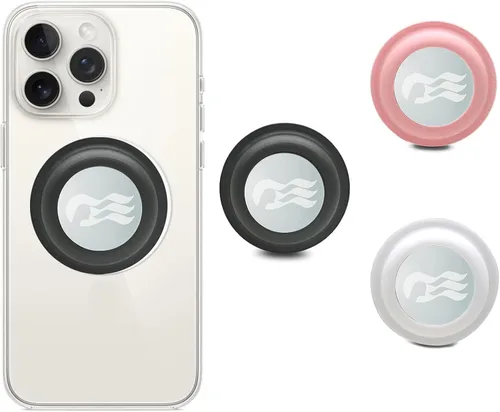 Vista 9 de Princess Medallion - Accesorios de teléfono [2 unidades] Soporte para medallón de océano (iPhone, Android y todos los dispositivos) (negro y negro)