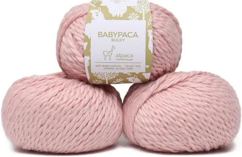 Vista 17 de 100% Hilo de Lana de Alpaca Bebé 100g Madeja Peso Grueso Teñido a Mano Hecho en Perú - Celestialmente Suave y Perfecto para Tejer y Hacer Ganchillo