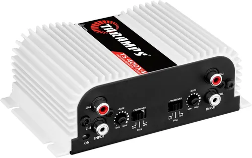 Vista 3 de Taramps TS 400x4 400 vatios RMS 4 canales Amplificador de audio para automóvil de rango completo, 2 canales puenteados, entrada RCA clase D
