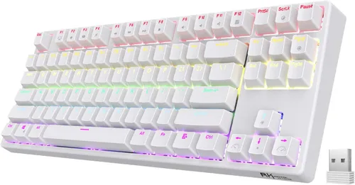 RK ROYAL KLUDGE RK87 Sink87G RGB 80 Teclado mecánico inalámbrico 24G Tenkeyless Teclado mecánico con software programable 87 teclas interruptores