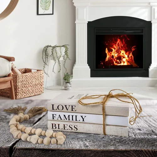 Vista 7 de Libros Decorativos Cubiertos de Lino 3 Piezas, Libros Decorativos para Decoración del Hogar, Libros de Mesa de Café Decoración, Decoración de Libros