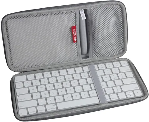 Vista 5 de Hermitshell Funda rígida de viaje para Apple Magic Keyboard MLA22LL/A + Trackpad 2 MJ2R2LL/A + Mouse Bluetooth (nailon, negro)