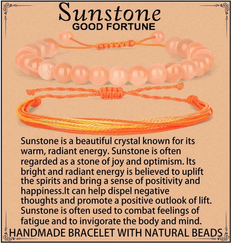 Vista 306 de LPBeads Pulsera de piedra natural hecha a mano de tamaño ajustable