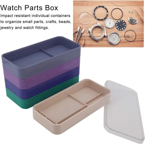 Vista 5 de YUYTE Caja de almacenamiento de 5 capas para relojes piezas de movimiento, piezas de reloj Caja de almacenamiento Herramientas de reloj Contenedor