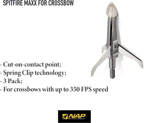 Vista 7 de New Archery Products - Punta de caza para ballesta y ballesta Spitfire, 3 unidades, 100 granos Maxx