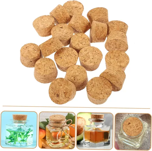 Vista 4 de STOBAZA Tapones de repuesto para botellas, paquete de 20 tapones de corcho cónicos con corchos naturales para bricolaje