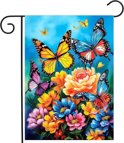 Vista 10 de Bandera de Jardín de Abeja de Verano Perdón las Malas Hierbas Estamos Alimentando a las Abejas Letrero de Patio Decoración al Aire Libre Sin Corte