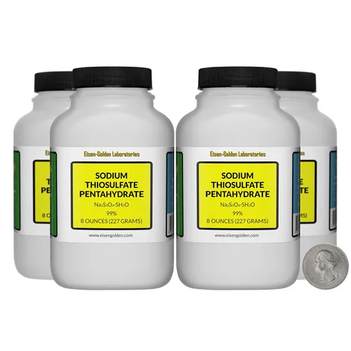 Vista 11 de Tiosulfato de sodio pentahidrato [Na2S3O3.5H2O] 99% polvo grado AR 1 Lb en dos botellas