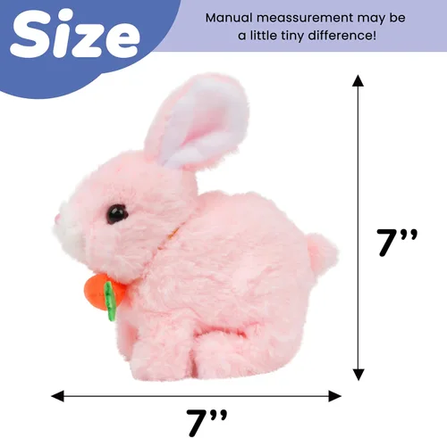 Vista 106 de Hopearl - Juguete de peluche electrónico interactivo de conejo con orejas LED, sonidos y movimientos; camina, se menea e ilumina las orejas, mueve