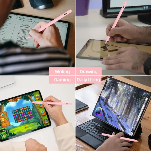 Vista 7 de Lápiz óptico para iPad de 9ª 10ª y 11ª generación con rechazo de palma, lápiz de carga rápida para iPad A16/10/9/8/7/6, para Air 5/4/3/M3, para Pro