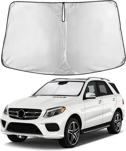 Vista 140 de Parasol para parabrisas para Rivian R1S 2022-2024 2025 compatible con EcoNour material de poliéster 240T, visera solar para coches, reflector que
