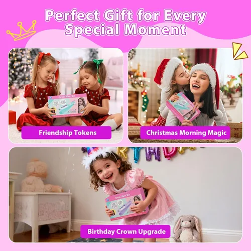 Vista 27 de Kit de sellos de gemas para el cabello, joyas brillantes para el cabello para niñas, herramienta de peinado con diamantes brillantes reutilizables