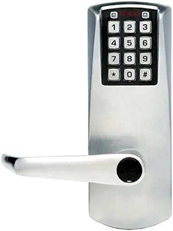 Kaba E-Plex E2066XSLL - Cerradura electrónica con botón de embutido