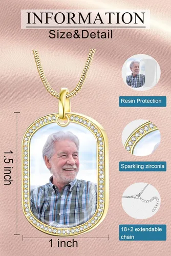 Vista 3 de Fanery Sue Collar de urna para cenizas humanas, collar de urna de cristal de corazón para cenizas, collar de urna personalizado para cenizas, urna