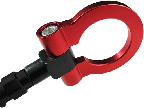 Vista 8 de x xotic tech Sport Track Racing Style CNC Aluminio atornillado gancho de remolque parachoques delantero compatible con Mazda 3 6 CX-5 MX-5 o Rojo
