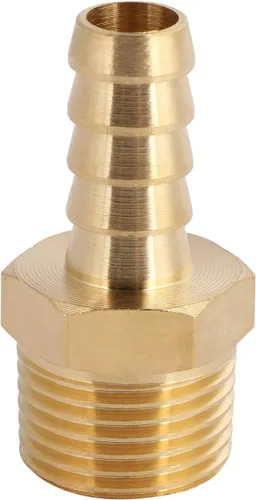 Vista 13 de U.S. Solid Accesorio de Manguera de Latón, Adaptador, Accesorios de Tubería Macho de Púa de 1/2" x 1/2" NPT