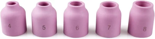 Vista 4 de Kit de 31 piezas de lente de gas TIG de soldadura con copa de vidrio 4# 5# 6# 7# 8# 10# 12# para WP-17/18/26