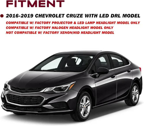Vista 15 de JSBOYAT Compatible con el conjunto de faros delanteros Chevy Cruze 2016-2019 de repuesto, halógeno, no proyector, faro delantero estilo OE, lado