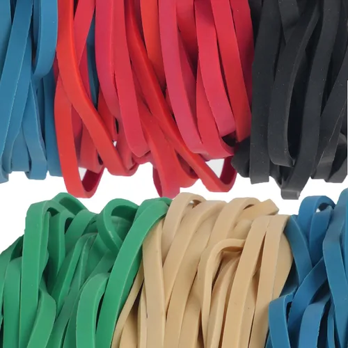 Vista 4 de Foshine Bandas de goma para basura, bandas elásticas de gran tamaño #117B, 100 unidades, bandas elásticas de 7 pulgadas, colores surtidos