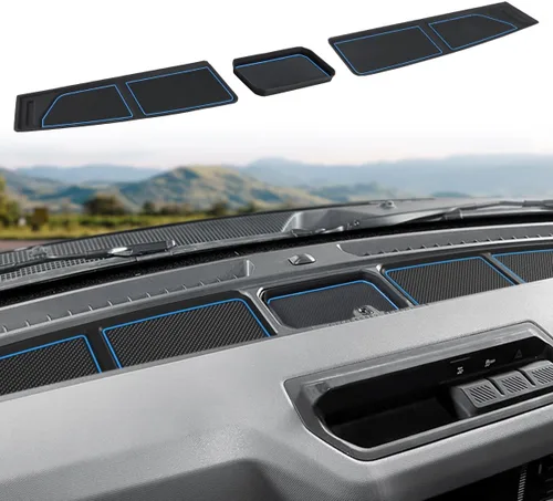 Vista 16 de auovo Bandeja Cubierta del Tablero Compatible con Accesorios Ford Bronco 2026 2025 2021 2022 2023 2024 Alfombrilla de Compartimentos del Tablero