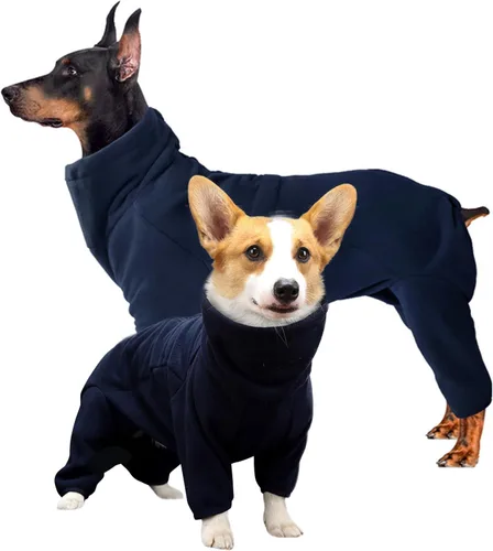 Vista 25 de ROZKITCH Abrigo térmico de invierno para perro, pijama de forro polar suave, resistente al viento, chaqueta cálida para clima frío, chaleco