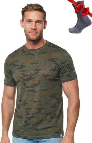 Vista 15 de Camiseta 100% de lana merino para hombre - Camiseta interior de capa base Azul ártico