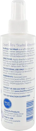 Vista 2 de No-Rinse Peri-Wash, 8 fl oz - Limpiador perineal calmante y protector en una fórmula sin enjuague (paquete de 3)