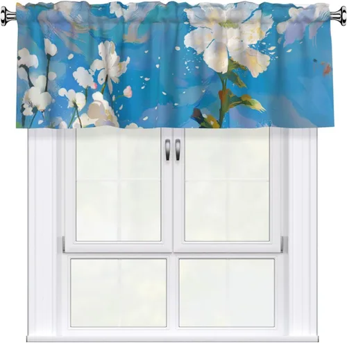 Vista 18 de SWEET TANG Kitchen Curtains for Window with Rod Pocket 18 x 54 Inches Compatible with Funny Cute Yorkies